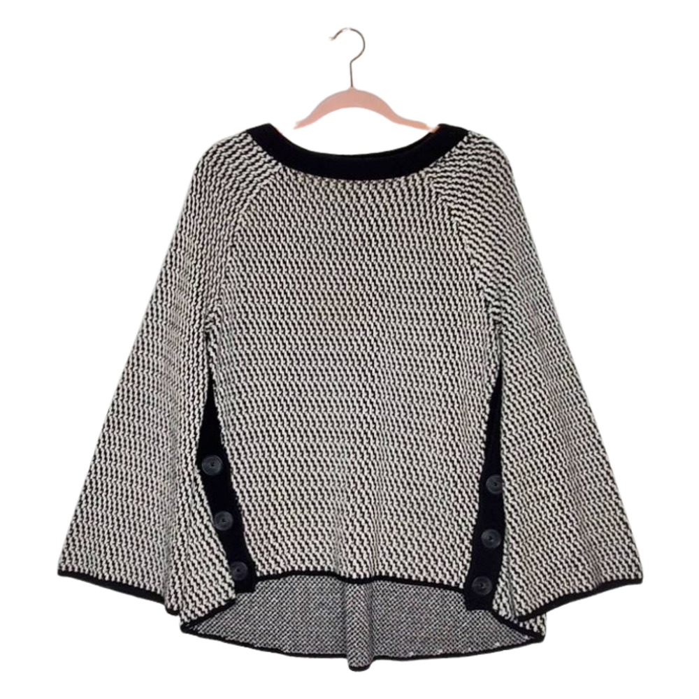 Loft L Bell Sleeves Button Side Sweater